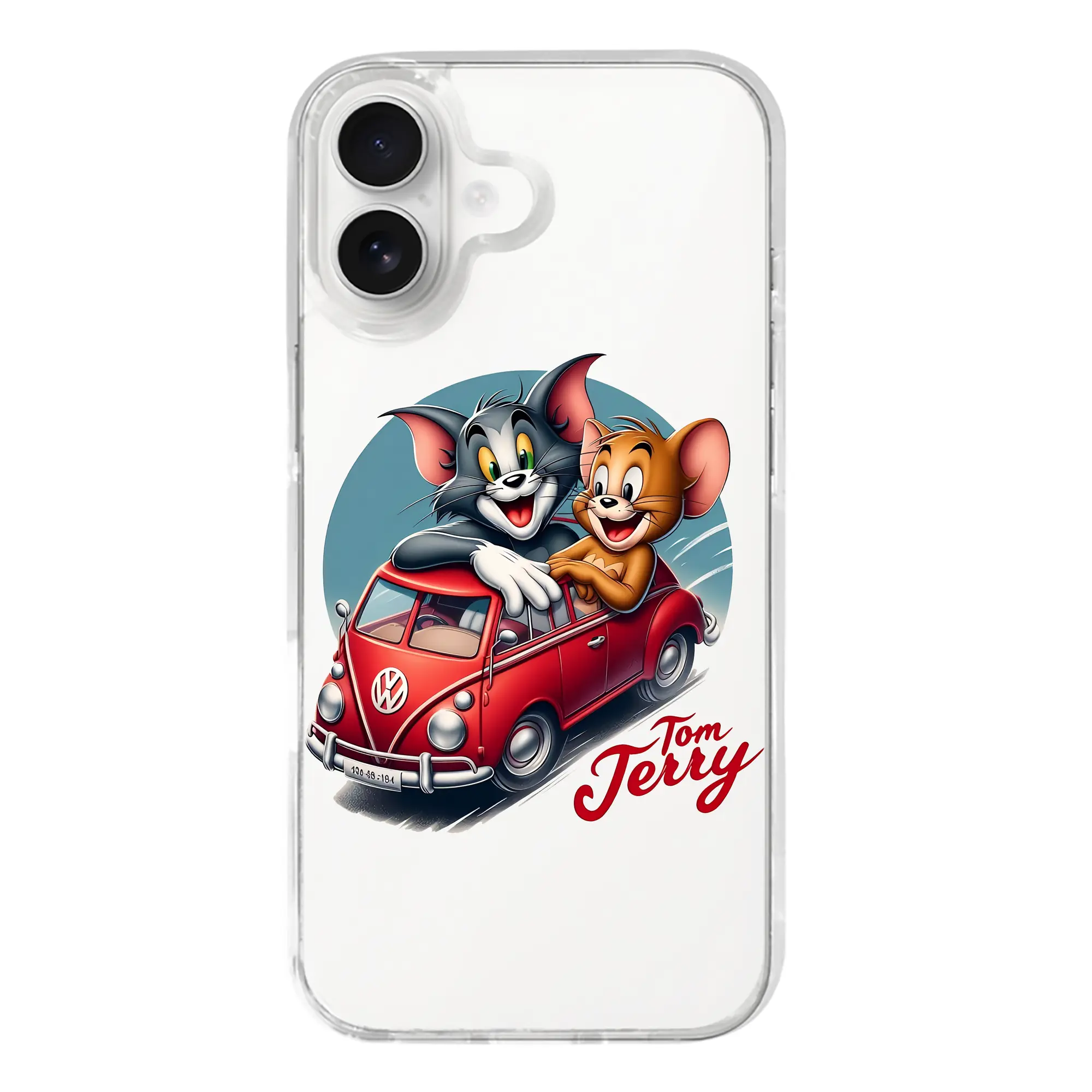 トムとジェリー グッズ トム - iPhone 17シリーズ 透明スマホケース – 薄型・耐衝撃・精密フィット保護カバー